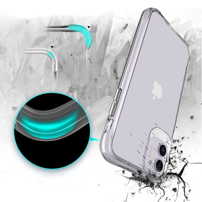 Bal-z Apple iPhone 11 Kılıf  Şeffaf Ultra İnce Airbag Tasarımlı Okka Kapak