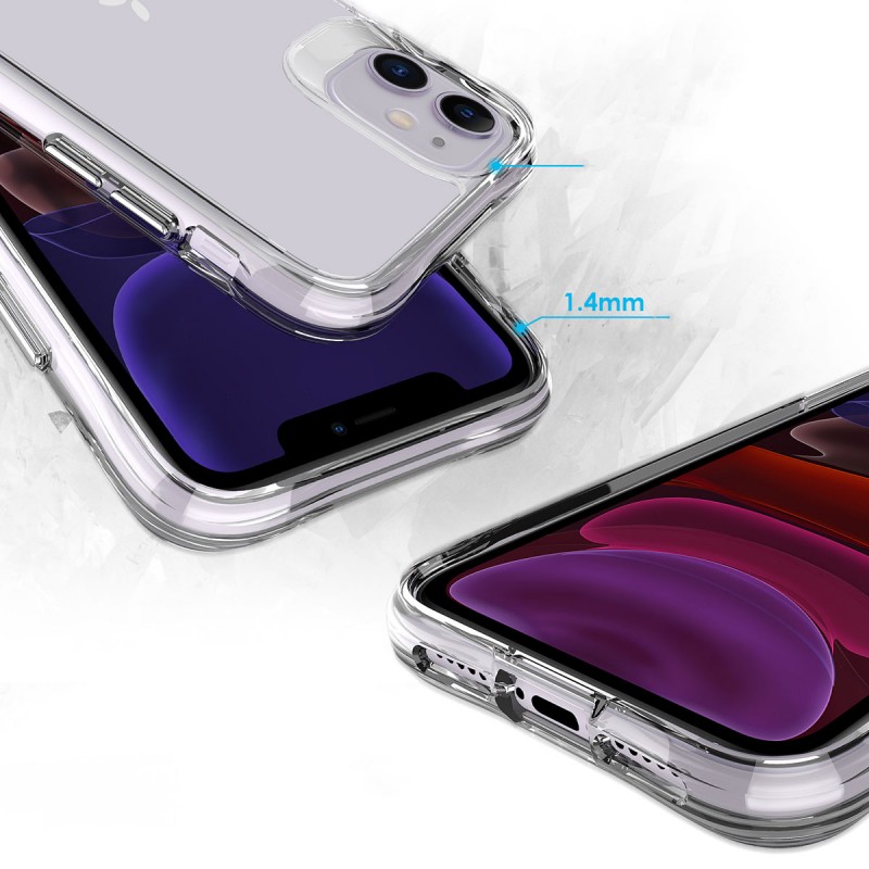 Bal-z Apple iPhone 11 Kılıf  Şeffaf Ultra İnce Airbag Tasarımlı Okka Kapak
