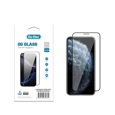 Bal-z Apple iPhone 11 Pro Max Go Des OG Glass Antistatik Temperli Cam Ekran Koruyucu