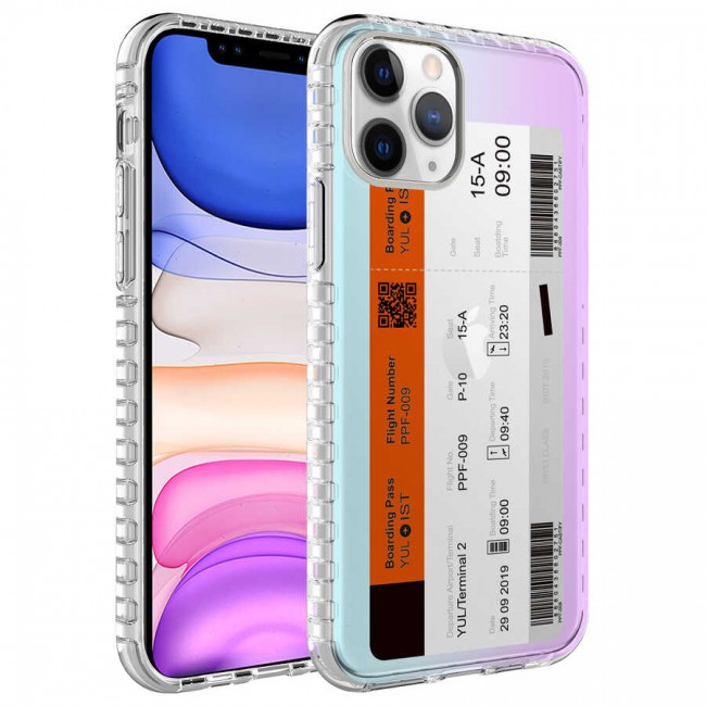 Apple iPhone 11 Pro Max Kılıf Airbag Kenarlı Renkli Desenli Silikon Zore Elegans Kapak Apple iPhone 11 Pro Max Kılıf Airbag Kenarlı Renkli Desenli Silikon Zore Elegans Kapak