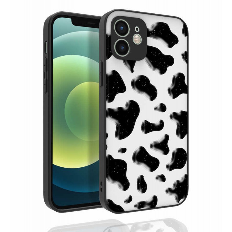 Bal-z Apple iPhone 12 Kılıf Desenli Kamera Korumalı Parlak  Nora Kapak