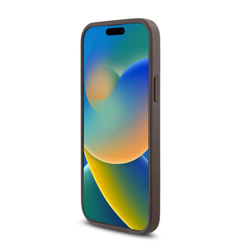 Bal-z Apple iPhone 12 Kılıf Guess Orjinal Lisanslı M-safe Şarj Özellikli 4G Desen Yazı Logolu Kapak