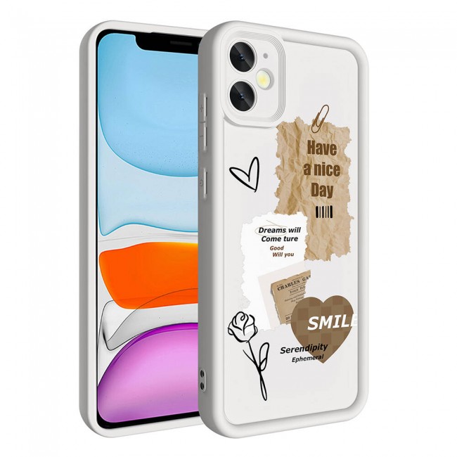Apple iPhone 12 Kılıf Kamera Korumalı Baskılı Arka Yüzey Zore Klas Kapak Apple iPhone 12 Kılıf Kamera Korumalı Baskılı Arka Yüzey Zore Klas Kapak