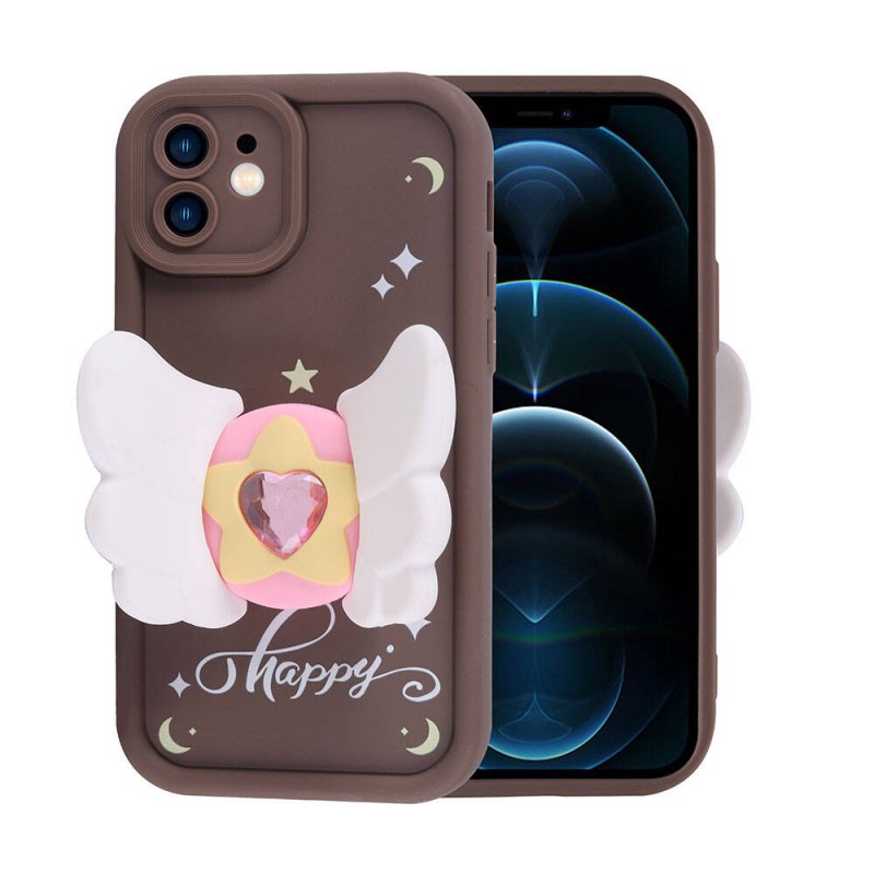 Bal-z Apple iPhone 12 Kılıf Kamera Korumalı Figür Tasarımlı  Kapya Kapak