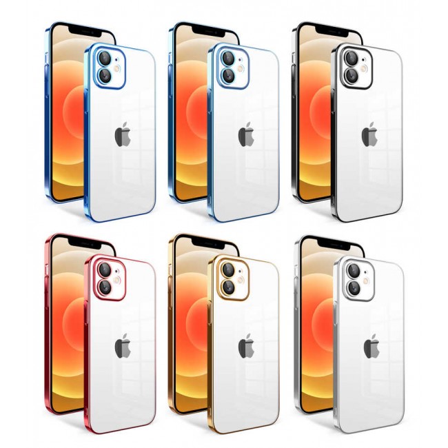 Apple iPhone 12 Kılıf Kamera Korumalı Renkli Çerçeveli Zore Garaj Kapak Apple iPhone 12 Kılıf Kamera Korumalı Renkli Çerçeveli Zore Garaj Kapak