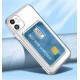 Apple iPhone 12 Kılıf Kartlıklı Şeffaf Zore Setra Clear Silikon Kapak Apple iPhone 12 Kılıf Kartlıklı Şeffaf Zore Setra Clear Silikon Kapak