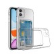 Apple iPhone 12 Kılıf Kartlıklı Şeffaf Zore Setra Clear Silikon Kapak Apple iPhone 12 Kılıf Kartlıklı Şeffaf Zore Setra Clear Silikon Kapak