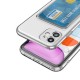 Apple iPhone 12 Kılıf Kartlıklı Şeffaf Zore Setra Clear Silikon Kapak Apple iPhone 12 Kılıf Kartlıklı Şeffaf Zore Setra Clear Silikon Kapak