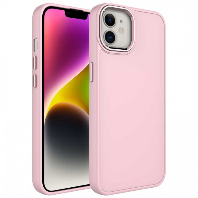 Apple iPhone 12 Kılıf Metal Çerçeve ve Buton Tasarımlı Silikon Zore Luna Kapak Apple iPhone 12 Kılıf Metal Çerçeve ve Buton Tasarımlı Silikon Zore Luna Kapak