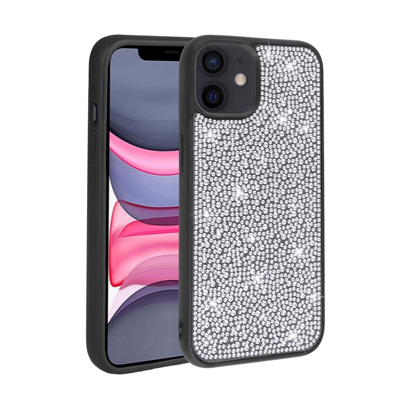 Bal-z Apple iPhone 12 Kılıf Parlak Taşlı Tasarım  Ston Kapak