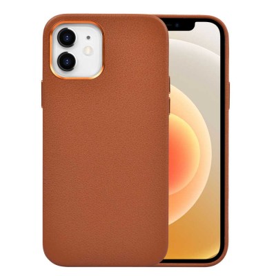 Bal-z Apple iPhone 12 Kılıf Wiwu Calfskin Kapak