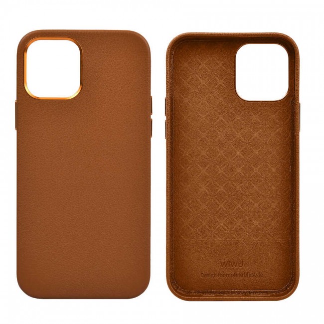 Apple iPhone 12 Kılıf Wiwu Calfskin Kapak Apple iPhone 12 Kılıf Wiwu Calfskin Kapak