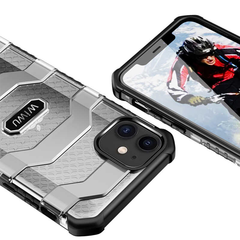 Bal-z Apple iPhone 12 Kılıf ​​​​​Wiwu Voyager Kapak