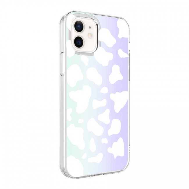 Apple iPhone 12 Kılıf Zore M-Blue Desenli Kapak Apple iPhone 12 Kılıf Zore M-Blue Desenli Kapak