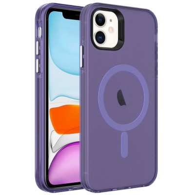 Bal-z Apple iPhone 12 Kılıf  M-safe Şarj Özellikli Buzlu Transparan C-Pro Sert Kapak