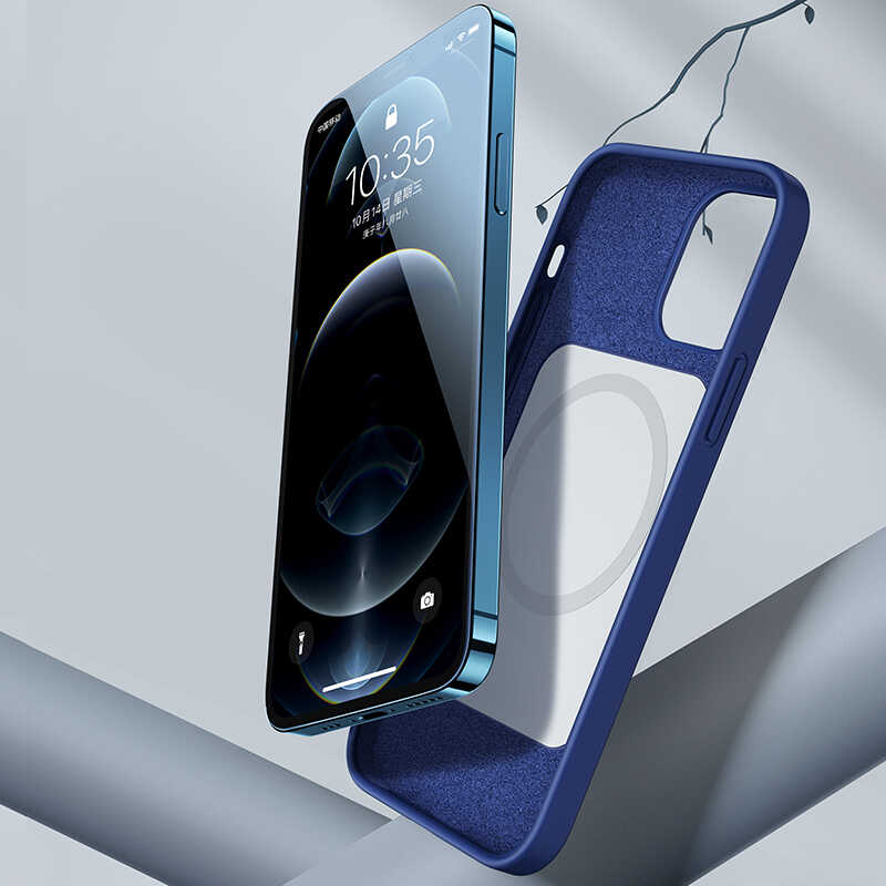 Bal-z Apple iPhone 12 Pro Kılıf Benks M-safe Magnetic Original Apple MFI Certified Silikon Kapak