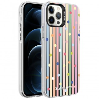 Apple iPhone 12 Pro Kılıf Desenli Zore Silver Sert Kapak Apple iPhone 12 Pro Kılıf Desenli Zore Silver Sert Kapak