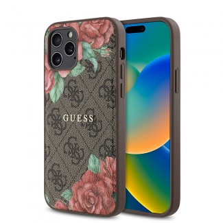 Apple iPhone 12 Pro Kılıf Guess Orjinal Lisanslı M-safe Şarj Özellikli Gül Baskılı 4G Desenli Yazı Logolu Kapak Apple iPhone 12 Pro Kılıf Guess Orjinal Lisanslı M-safe Şarj Özellikli Gül Baskılı 4G Desenli Yazı Logolu Kapak