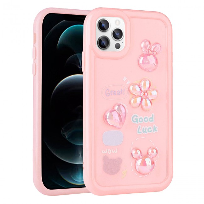 Apple iPhone 12 Pro Kılıf Kabartma Figürlü Parlak Zore Toys Silikon Kapak Apple iPhone 12 Pro Kılıf Kabartma Figürlü Parlak Zore Toys Silikon Kapak