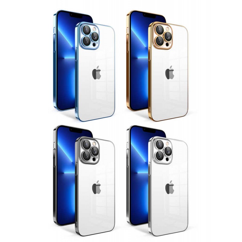 Bal-z Apple iPhone 12 Pro Kılıf Kamera Korumalı Renkli Çerçeveli  Garaj Kapak