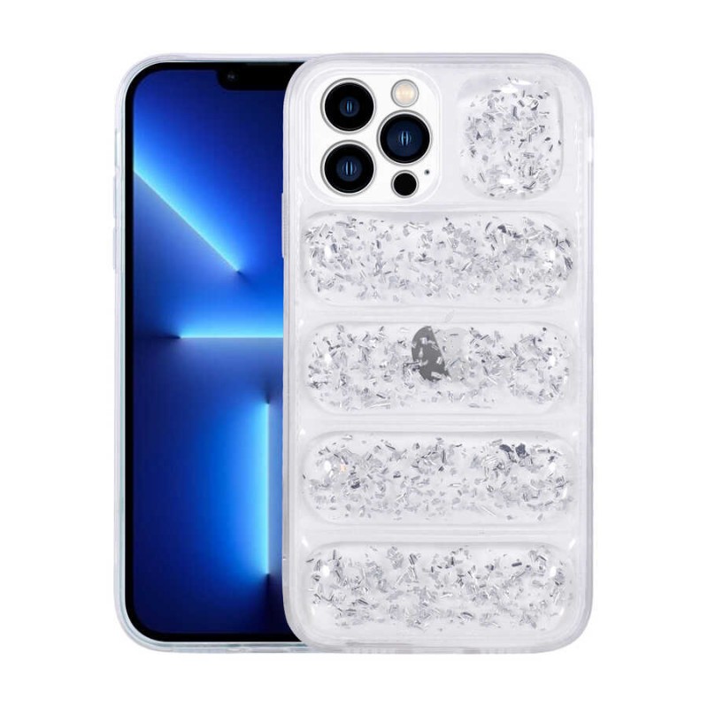 Bal-z Apple iPhone 12 Pro Kılıf Kamera Korumalı Simli Airbag'li  Dalga Kapak