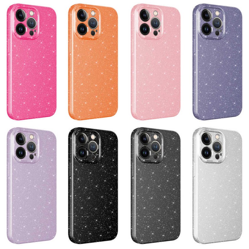 Bal-z Apple iPhone 12 Pro Kılıf Kamera Korumalı Simli Lüks  Koton Kapak