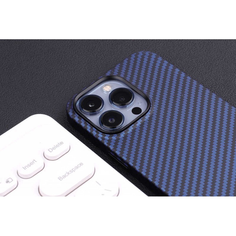 Bal-z Apple iPhone 12 Pro Kılıf Karbon Fiber Tasarımlı  Karbono Kapak