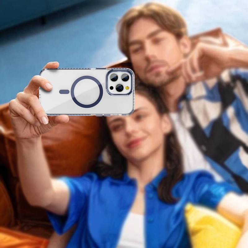 Bal-z Apple iPhone 12 Pro Kılıf M-safe Şarj Özellikli Airbagli Takılabilir Askı Aparatlı  Nana Kapak