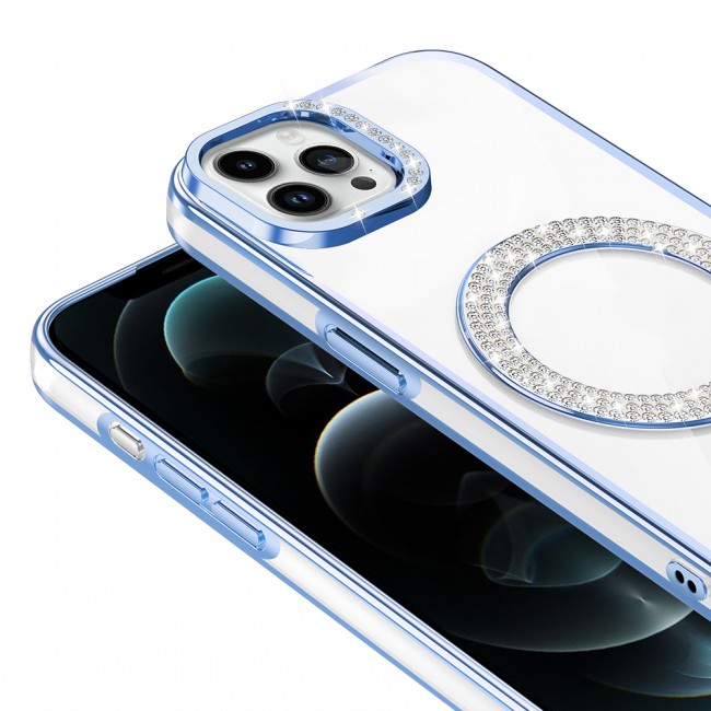 Apple iPhone 12 Pro Kılıf Pırlanta Taş Tasarımlı M-safe Şarj Özellikli Zore Karetta Silikon Kapak Apple iPhone 12 Pro Kılıf Pırlanta Taş Tasarımlı M-safe Şarj Özellikli Zore Karetta Silikon Kapak