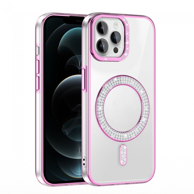 Apple iPhone 12 Pro Kılıf Pırlanta Taş Tasarımlı M-safe Şarj Özellikli Zore Karetta Silikon Kapak Apple iPhone 12 Pro Kılıf Pırlanta Taş Tasarımlı M-safe Şarj Özellikli Zore Karetta Silikon Kapak