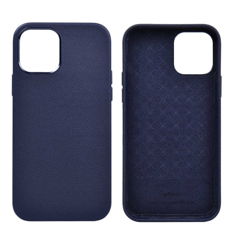 Bal-z Apple iPhone 12 Pro Kılıf Wiwu Calfskin Kapak