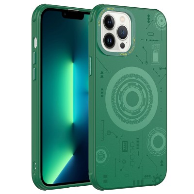 Bal-z Apple iPhone 12 Pro Kılıf  Wireless Şarj Özellikli Desenli Hot Kapak