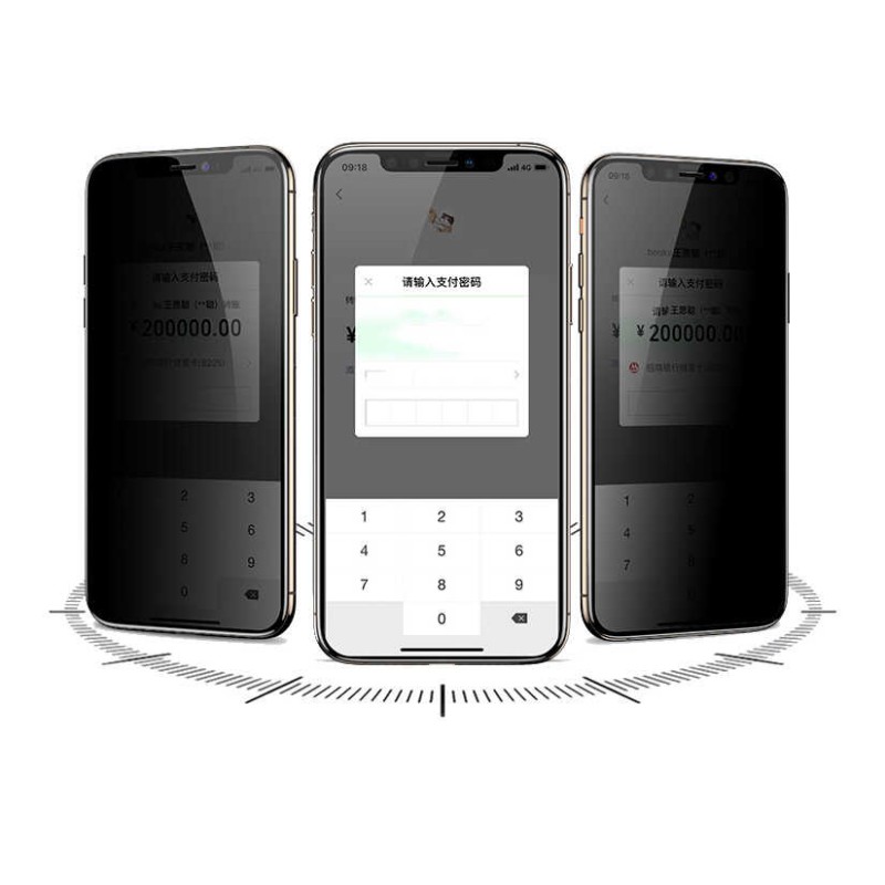 Bal-z Apple iPhone 12 Pro Max Davin 5D Privacy Cam Ekran Koruyucu