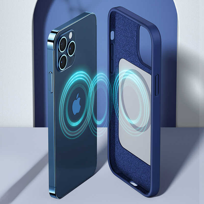 Bal-z Apple iPhone 12 Pro Max Kılıf Benks M-safe Magnetic Original Apple MFI Certified Silikon Kapak