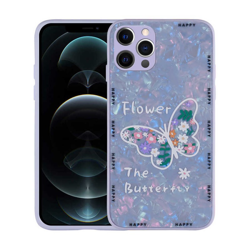 Bal-z Apple iPhone 12 Pro Max Kılıf Desenli Sert Silikon  Mumila Kapak