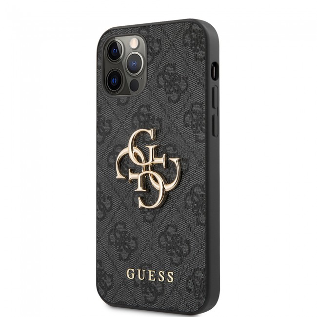 Apple iPhone 12 Pro Max Kılıf Guess Orjinal Lisanslı PU Deri Büyük Metal Logo Dizaynlı Kapak Apple iPhone 12 Pro Max Kılıf Guess Orjinal Lisanslı PU Deri Büyük Metal Logo Dizaynlı Kapak
