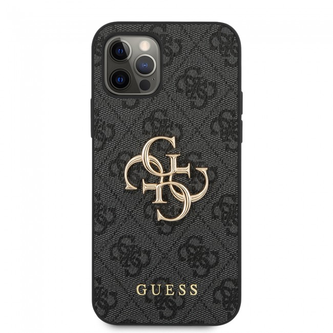 Apple iPhone 12 Pro Max Kılıf Guess Orjinal Lisanslı PU Deri Büyük Metal Logo Dizaynlı Kapak Apple iPhone 12 Pro Max Kılıf Guess Orjinal Lisanslı PU Deri Büyük Metal Logo Dizaynlı Kapak