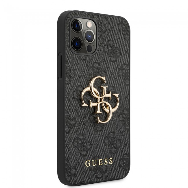 Apple iPhone 12 Pro Max Kılıf Guess Orjinal Lisanslı PU Deri Büyük Metal Logo Dizaynlı Kapak Apple iPhone 12 Pro Max Kılıf Guess Orjinal Lisanslı PU Deri Büyük Metal Logo Dizaynlı Kapak