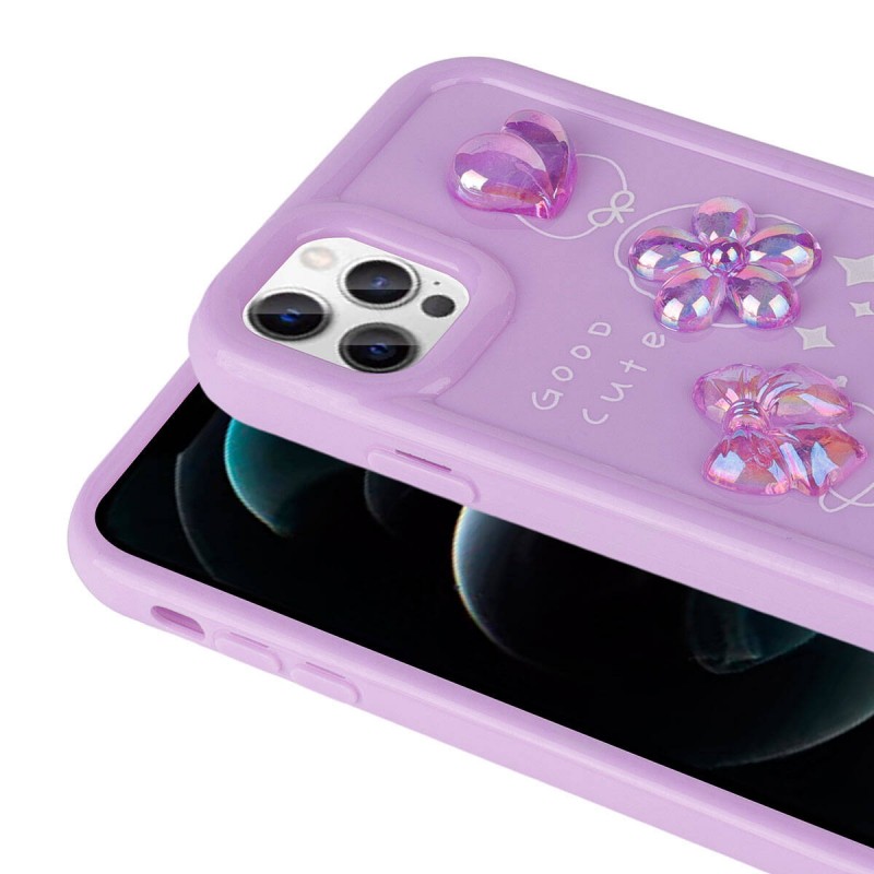 Bal-z Apple iPhone 12 Pro Max Kılıf Kabartma Figürlü Parlak  Toys Silikon Kapak