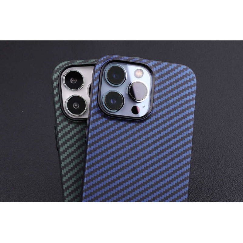 Bal-z Apple iPhone 12 Pro Max Kılıf Karbon Fiber Tasarımlı  Karbono Kapak