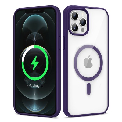 Bal-z Apple iPhone 12 Pro Max Kılıf M-safe Wireless Şarj Özellikli Silikon  Ege Kapak
