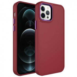 Apple iPhone 12 Pro Max Kılıf Metal Çerçeve ve Buton Tasarımlı Sert Zore Botox Kapak Apple iPhone 12 Pro Max Kılıf Metal Çerçeve ve Buton Tasarımlı Sert Zore Botox Kapak