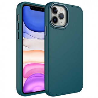 Apple iPhone 12 Pro Max Kılıf Metal Çerçeve ve Buton Tasarımlı Silikon Zore Luna Kapak Apple iPhone 12 Pro Max Kılıf Metal Çerçeve ve Buton Tasarımlı Silikon Zore Luna Kapak