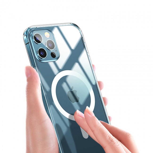 Apple iPhone 12 Pro Max Kılıf Wiwu Magnetic Crystal Kapak Apple iPhone 12 Pro Max Kılıf Wiwu Magnetic Crystal Kapak