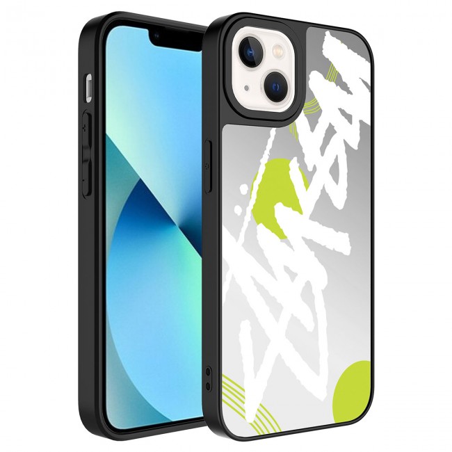 Apple iPhone 13 Kılıf Aynalı Desenli Kamera Korumalı Parlak Zore Mirror Kapak Apple iPhone 13 Kılıf Aynalı Desenli Kamera Korumalı Parlak Zore Mirror Kapak