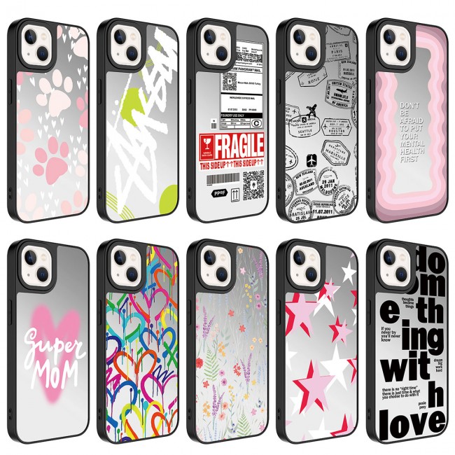 Apple iPhone 13 Kılıf Aynalı Desenli Kamera Korumalı Parlak Zore Mirror Kapak Apple iPhone 13 Kılıf Aynalı Desenli Kamera Korumalı Parlak Zore Mirror Kapak
