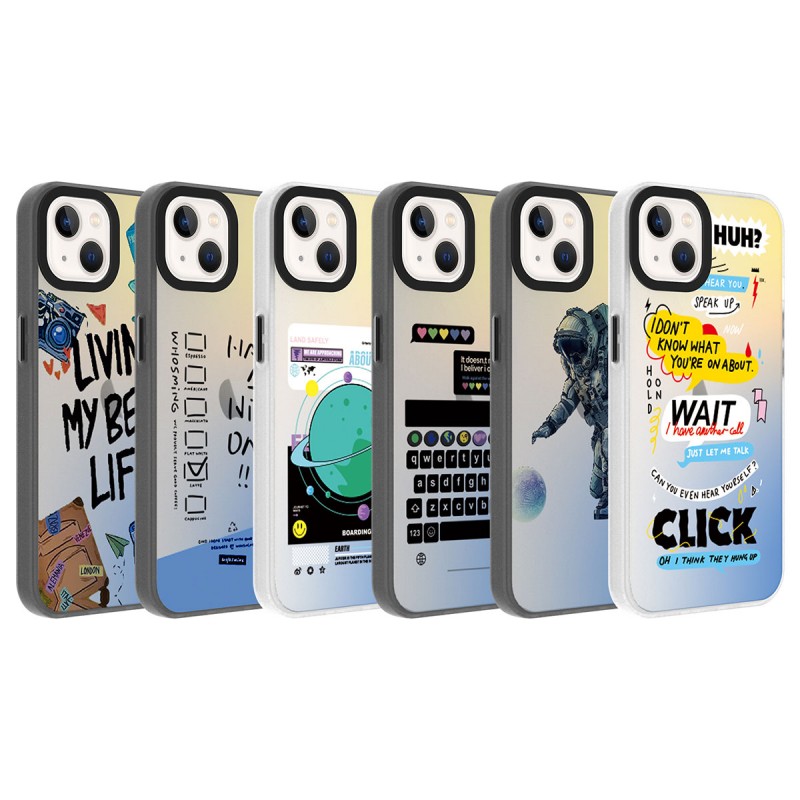 Bal-z Apple iPhone 13 Kılıf Desenli  Dragon Sert Kapak