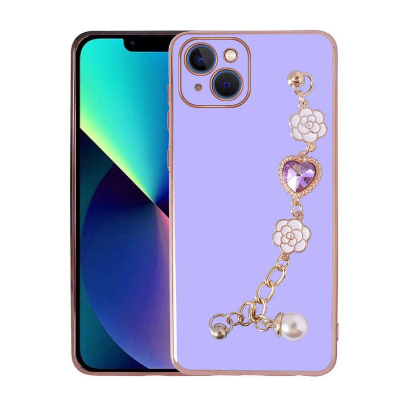 Bal-z Apple iPhone 13 Kılıf El Tutamaçlı Kamera Korumalı  Taka Silikon Kapak