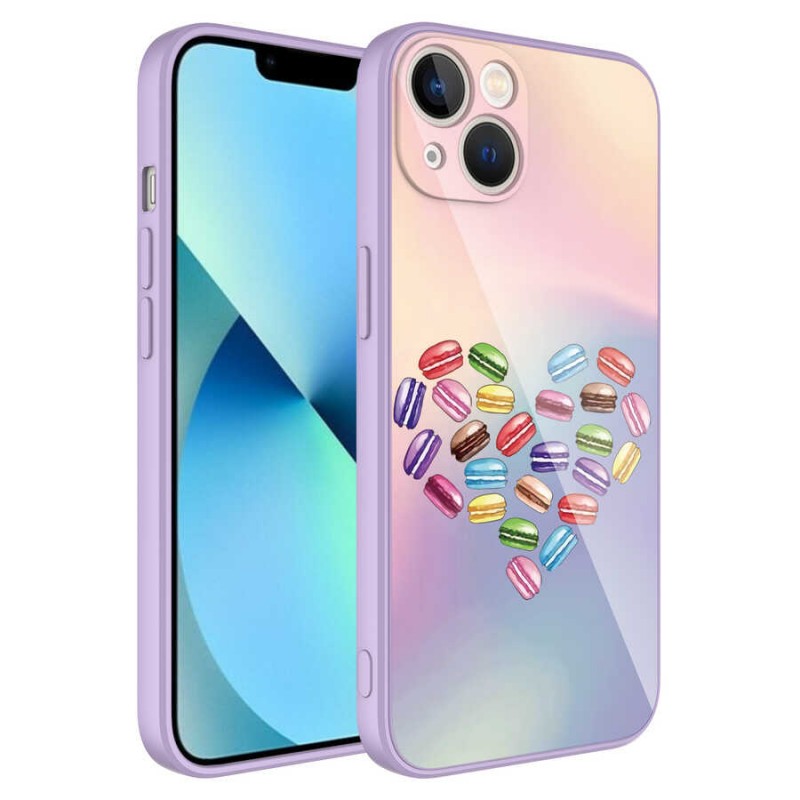 Bal-z Apple iPhone 13 Kılıf Kamera Korumalı Desenli Sert Silikon  Epoksi Kapak