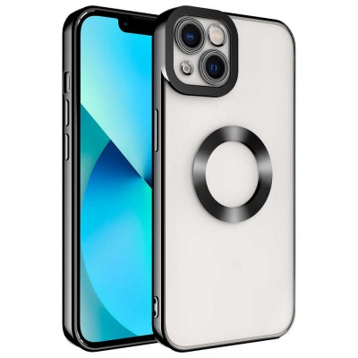 Bal-z Apple iPhone 13 Kılıf Kamera Korumalı Logo Gösteren  Omega Kapak